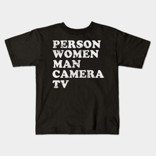 Person Women Man Camera TV Joe Biden Anti Trump 2020 Kids T-Shirt